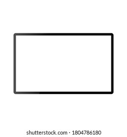 Realistic tv screen on a isolated baskgound
