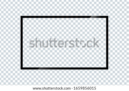 Realistic TV screen on a isolated backgound. 3d blank led monitor. Vector illustration