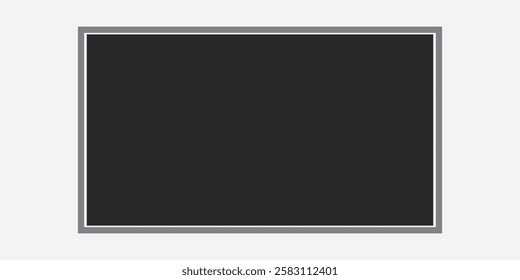 Realistic TV screen PNG. Modern stylish LED LCD panel. Large computer monitor display mockup. Blank TV template. Vector illustration of a plasma TV simple modern