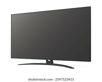 Realistic tv screen. Smart tv mockup