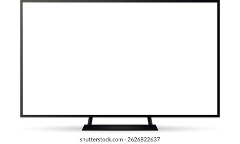 Realistic tv screen. Smart tv mockup.