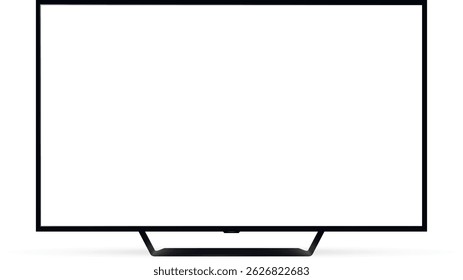 Realistic tv screen. Smart tv mockup. Vector.