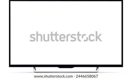 Realistic tv screen. Smart tv mockup.