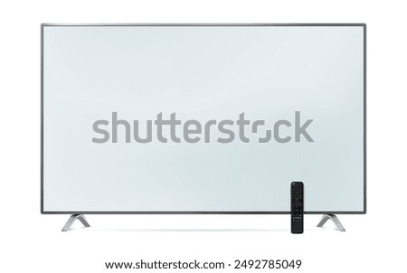 Realistic tv screen. Smart tv mockup. Blank television template.