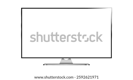 Realistic tv screen. Smart tv mockup.