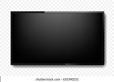 Realistic TV screen. Vector illustration