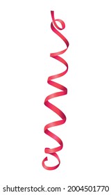 Realistic twisted colored serpentine on white background vector illustration