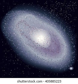 Realistic universe vector. Infinitude stardom