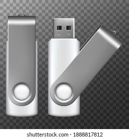 Realistic Usb Flash Drive Mockup