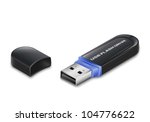 Realistic USB flash drive. Vector illustration