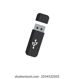 Realistic USB icon vector. Flash Drive icon symbol isolated on white background.