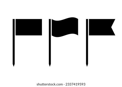 Realistic various table flags. Vector illustration. EPS 10.