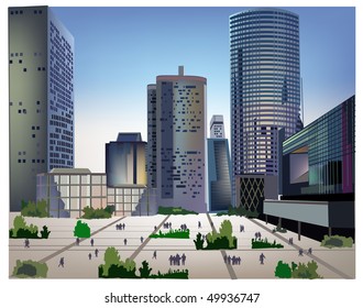 realistic vecrot cityscype