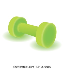 Realistic vector 3d colorful dumbbell illustration isolated on white background