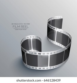 realistic vector 3d film strip background