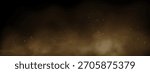 Realistic vector background of sandy smoke clouds and fine dust particles swirling in a desert storm. Brown dune explosion with yellow flying sand, dirt clusters, and textured wind effect.