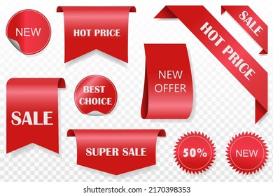 Realistic Vector Banners Product Promotion Badges Stock Vector (Royalty ...