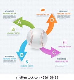 Realistic Vector Baseball Ball Infographics Stats, Web Banner Background Design. Sports Info Presentation Template