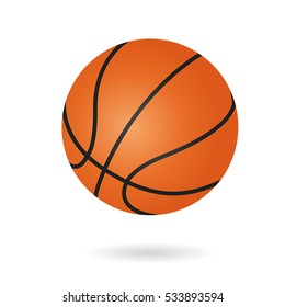Realistic vector basketball ball