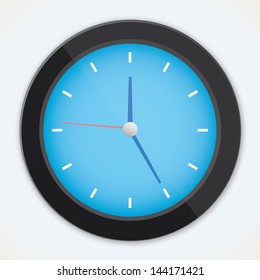 realistic vector black blue clock