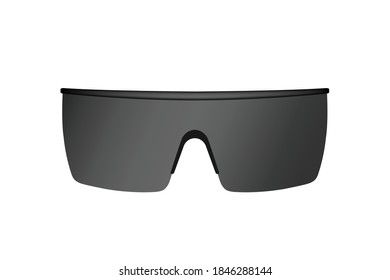 Realistic vector black sunglasses fashion on white background