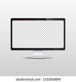 Realistic Vector Blank Monitor Computer Stock Vector (Royalty Free ...