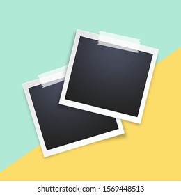 Realistic vector blank photo frame