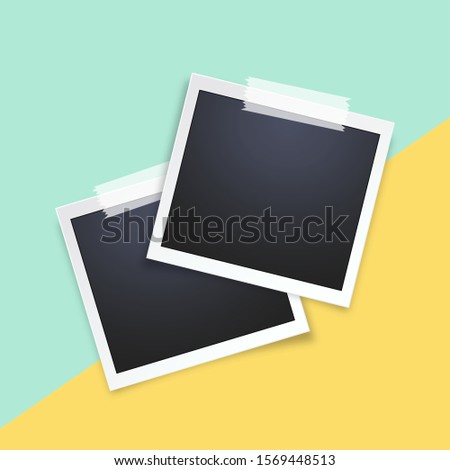 Realistic vector blank photo frame