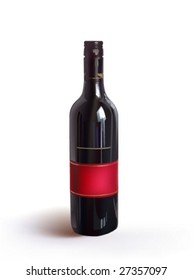 realistic vector bottle of wine