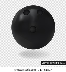 Realistic vector bowling ball. Isolated on a transparent background. EPS 10