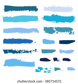realistic vector brush strokes of paint on white background 