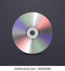 Realistic vector cd icon. Design template.