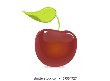 Realistic vector cherry