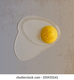 Realistic vector chicken raw Egg. Uncooked natural Food Illustration