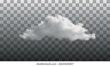 Realistic vector cloud on transparent background