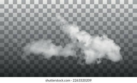 Realistic vector cloud on transparent background