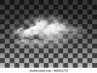 Realistic vector cloud on transparent background