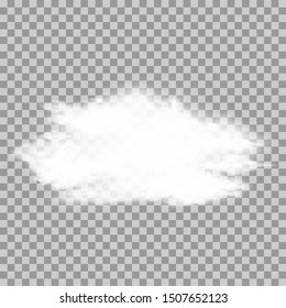 Realistic vector cloud over transparent background