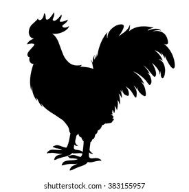 Realistic vector cock silhouette