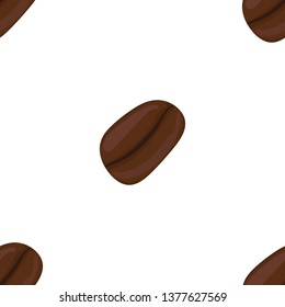 realistic vector coffee beans icon seeds stock seamless pattern