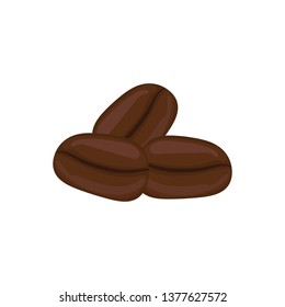 realistic vector coffee beans icon seeds stock 