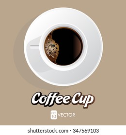 Realistic vector coffee cup