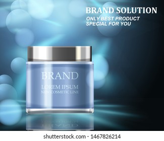 Realistic vector colorful cosmetic tube. Brand cosmetic design.