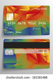 Realistic vector credit card