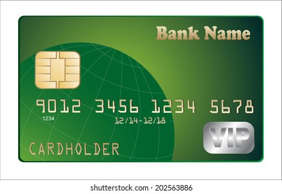 Realistic vector Credit Card