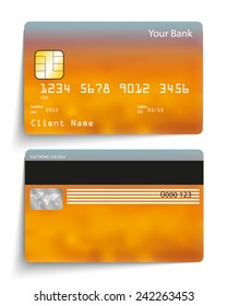 Realistic vector credit card.