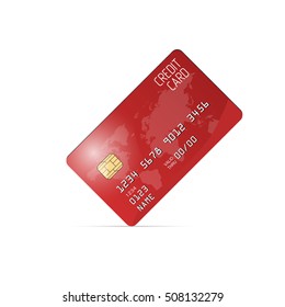 Realistic vector credit card.