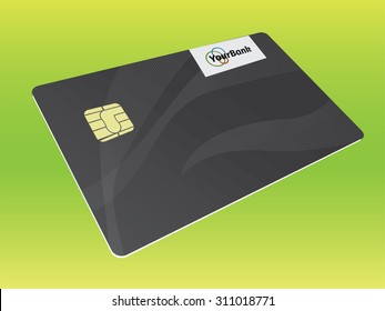 Realistic vector credit card. Business and finance.