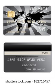 Realistic vector Credit Card two sides