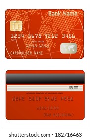 Realistic vector Credit Card two sides